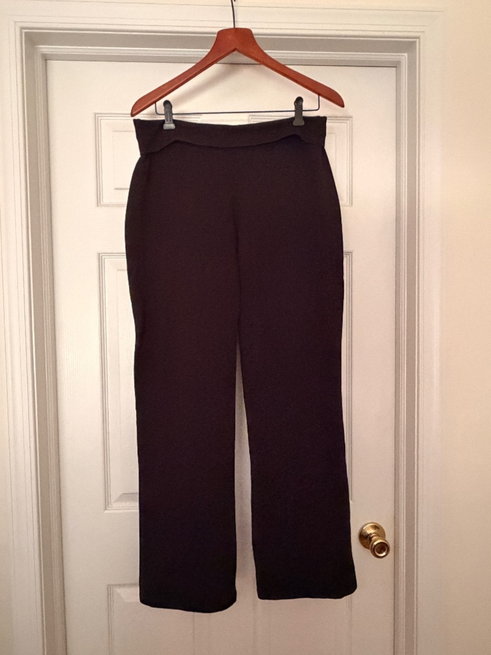 Patagonia Womens Serenity Bootcut Low Rise Foldover Yoga Pants Black 32L - S